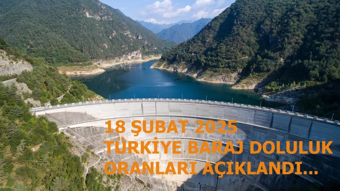 18 Şubat 2025 Türkiye Baraj Doluluk Oranları: Hangi İllerimizde Su Seviyesi Ne Durumda?