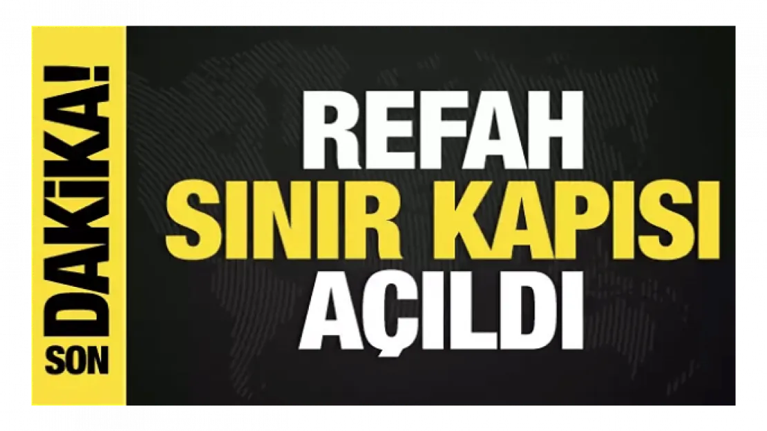 Mısır, Gazzelilere Refah Sınır Kapısını Açtı