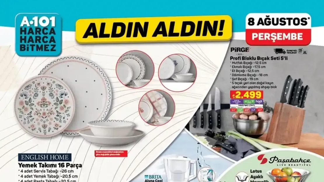 A101 8 Ağustos 2024 Aktüel Ürünler Kataloğu Yayınlandı! A101 8 Ağustos Kataloğunda İndirimli Hangi Ürünler Var?