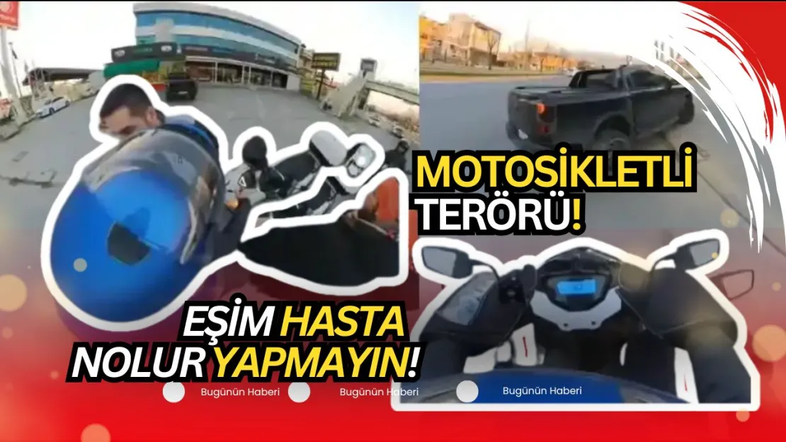 Bir Motosiklekçi Terörü Daha! Tartışma Kavgaya Dönüştü! ''Eşim Hasta Nolur Yapmayın!'