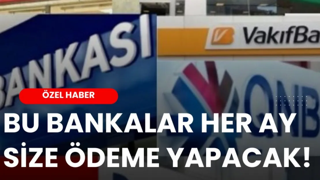 Bu 10 Banka Para Yatıranlara Her Ay Memur Maaşı Gibi Ödeme Yapacak!