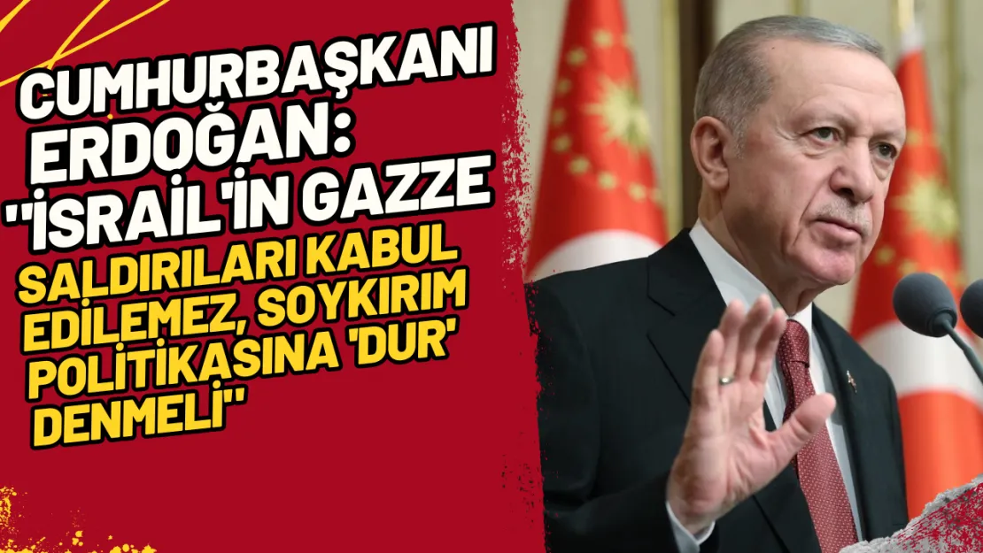 Cumhurbaşkanı Erdoğan 'İsrail'in Gazze Saldırıları Kabul Edilemez, Soykırım Politikasına 'Dur' Denmeli'