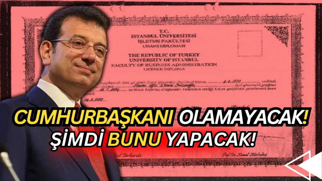 İMAMOĞLU CUMHURBAŞKANI OLAMAYACAK! CHP'den Flash Açıklama! (İmamoğlu'na siyasi operasyon çekiliyor...)