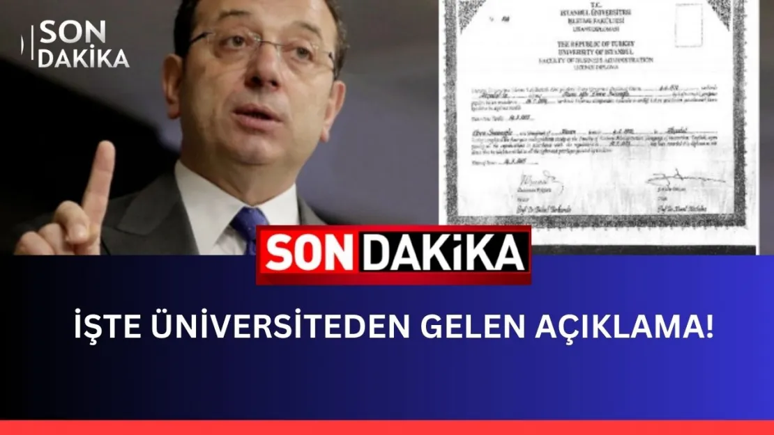 İmamoğlu Diken Üstünde! İSTANBUL ÜNİVERSİTESİ VE YÖK'ten Arka Arkaya Açıklama Geldi!