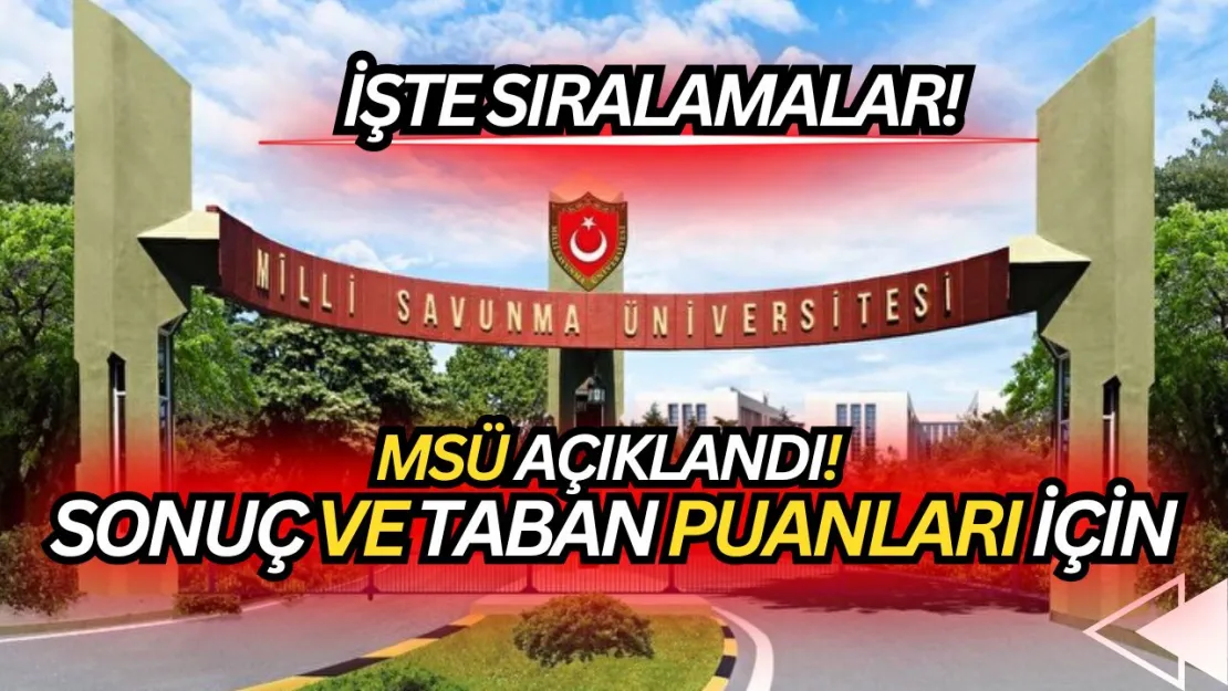 MSÜ 2025 Sonuçları Açıklandı 2 Saniyede ÖĞREN! (MSÜ 2025 Kontenjan VE MSÜ TABAN PUANLARI İçin TIKLAYIN...)