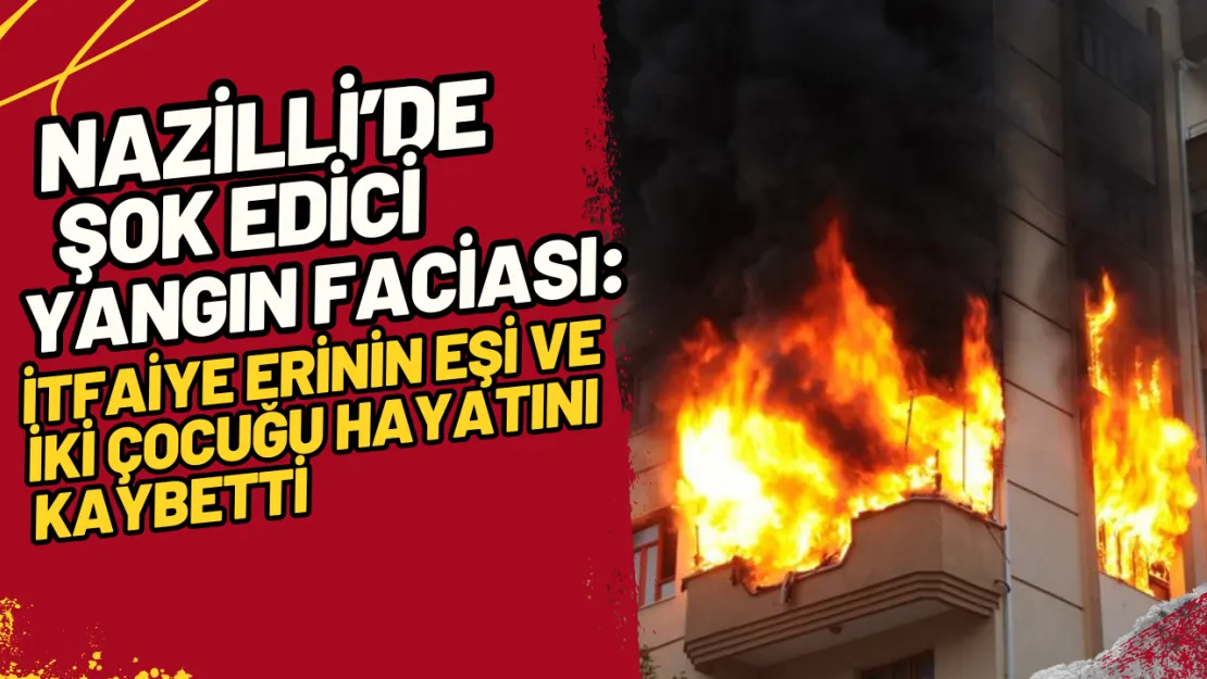 Nazilli'de Şok Edici Yangın Faciası İtfaiye Erinin Eşi ve İki Çocuğu Hayatını Kaybetti