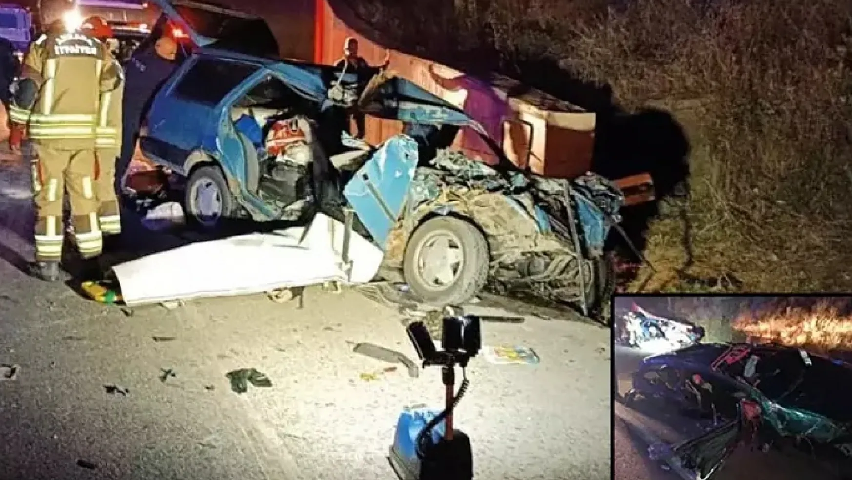 Ankara'nın Elmadağ İlçesinde Feci Trafik Kazası 2 Kişi Öldü 6 Kişi Yaralandı