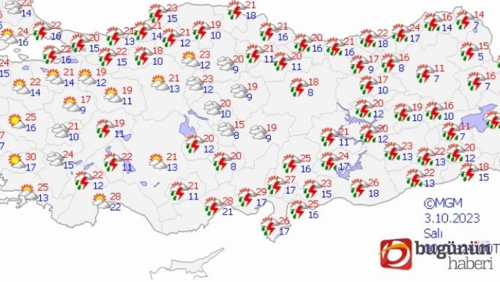 3 - 4 Ekim 2023 Türkiye Geneli Hava Durumu Nasıl? İl İl Uyarılar ve Sıcaklık
