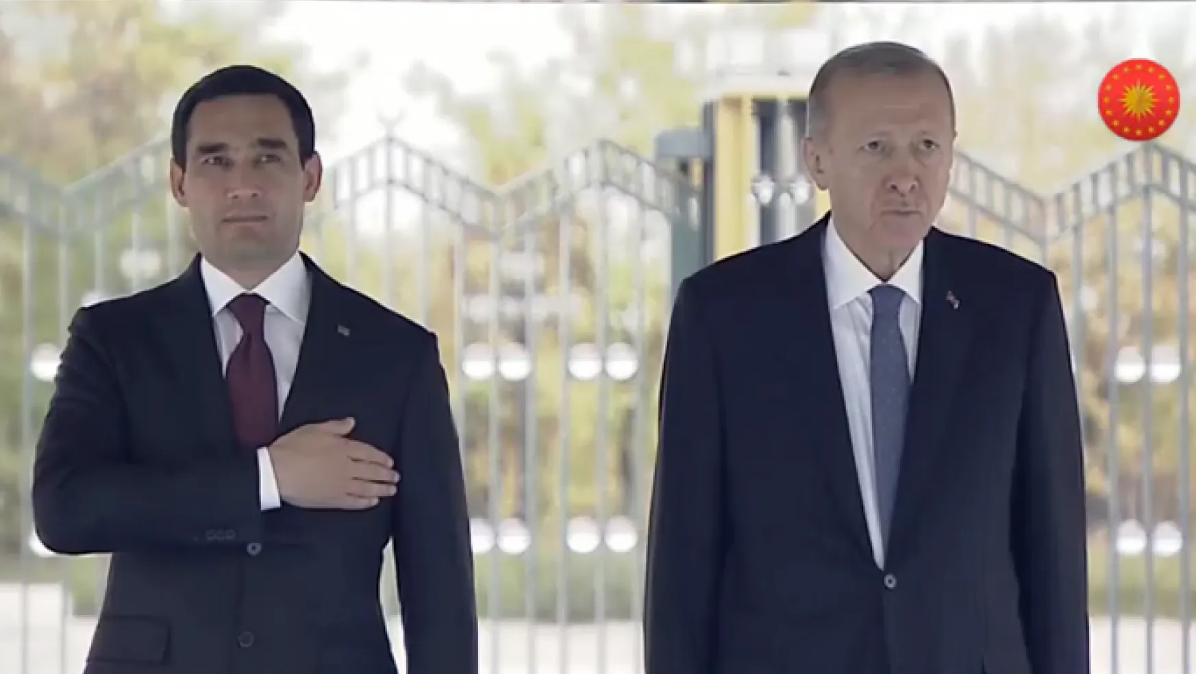 Erdoğan, Türkmenistan Başkanı Berdimuhammedov'u Karşıladı